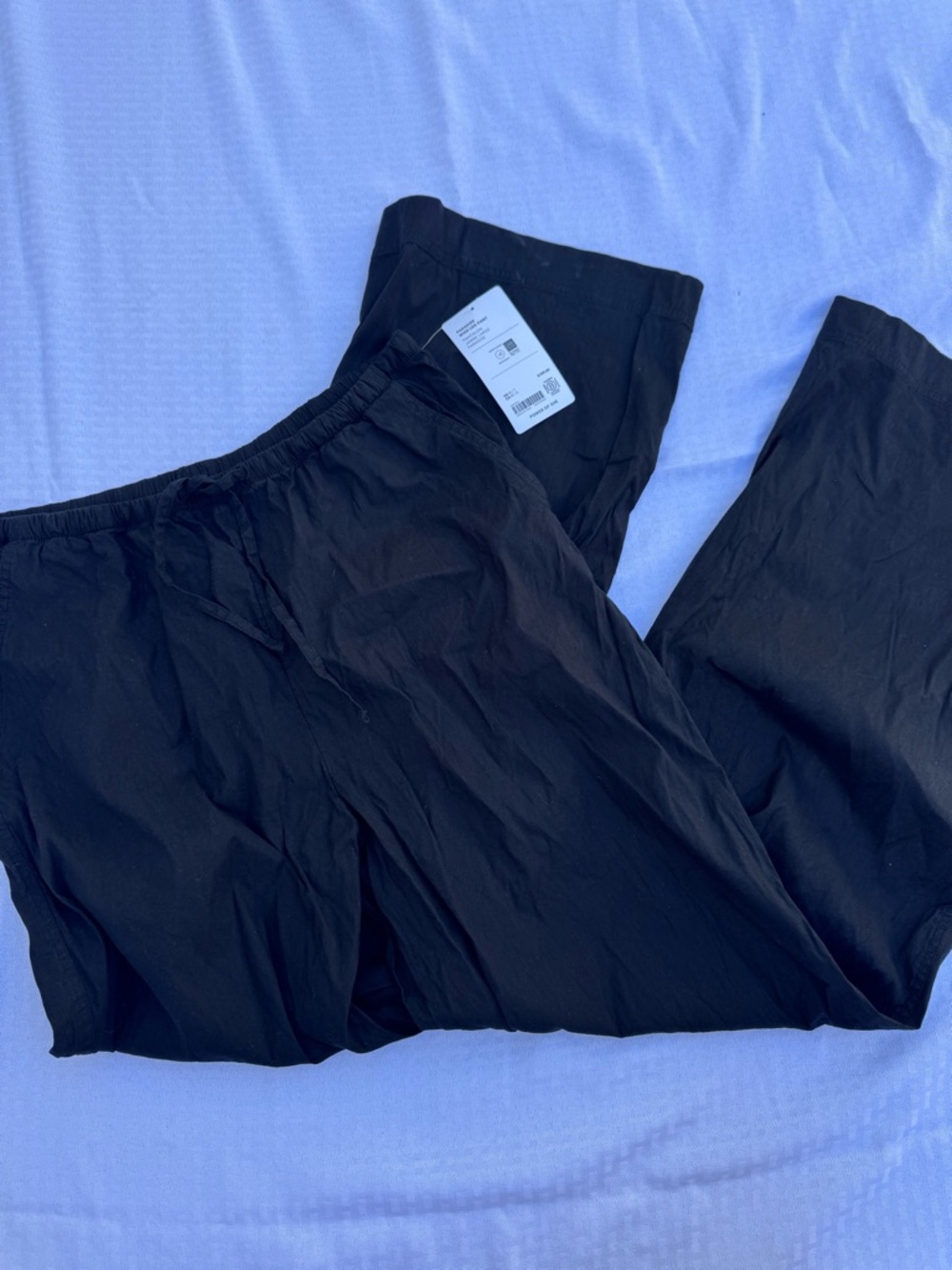 NWT ATHLETA BLACK PARADISE WIDE LEG LINEN PANTS